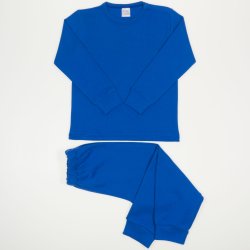 Pijamale groase classic blue uni