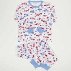 Long-sleeve thick pajamas with allover cars pattern