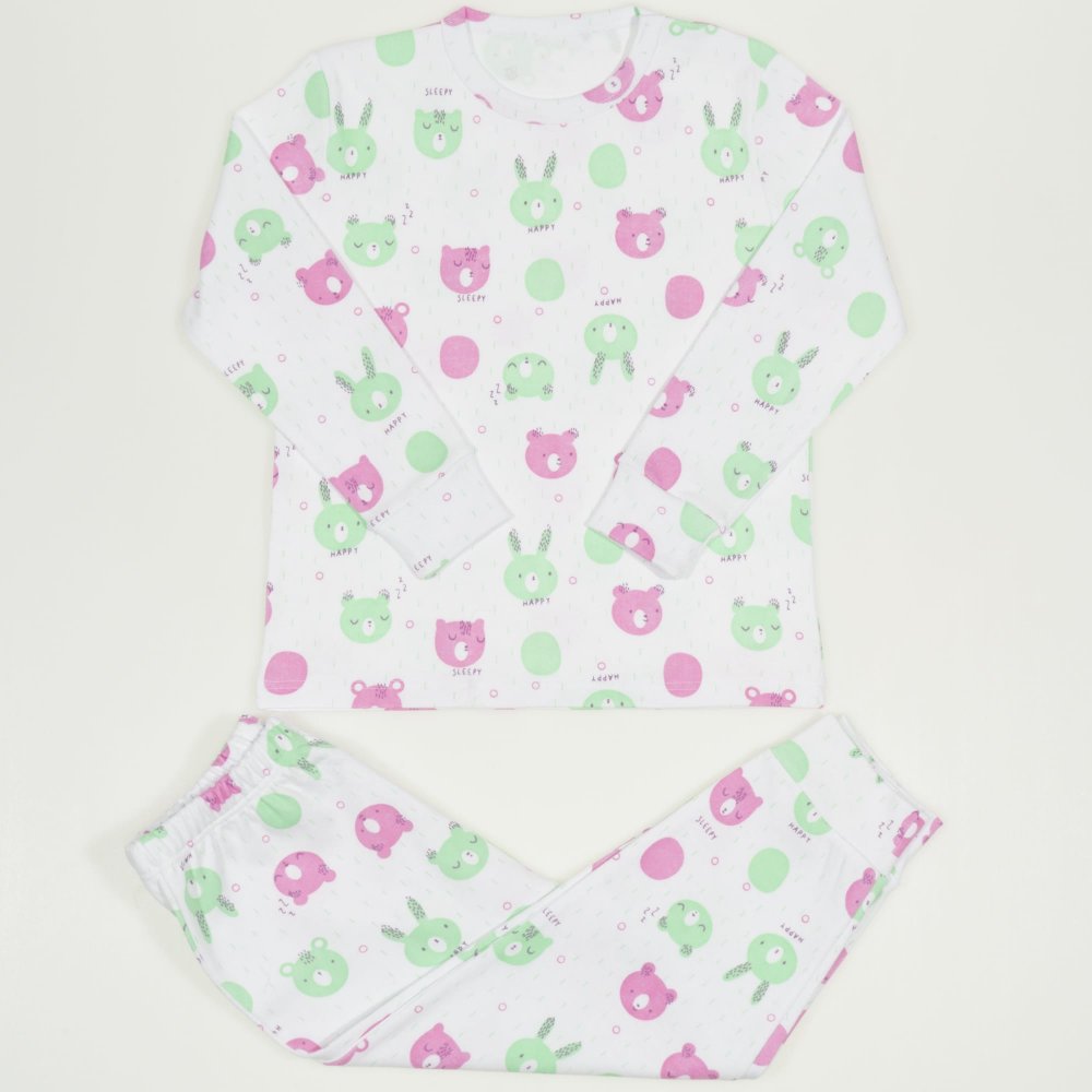 Pijamale groase imprimeu model sleepy si happy | liloo