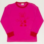  Fuchsia long-sleeve thin pajamas with cow print| liloo