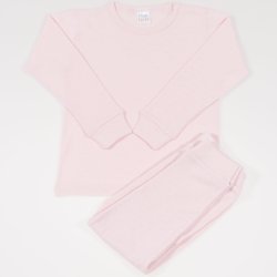 Pink long-sleeve thin pajamas - premium multilayer material with model