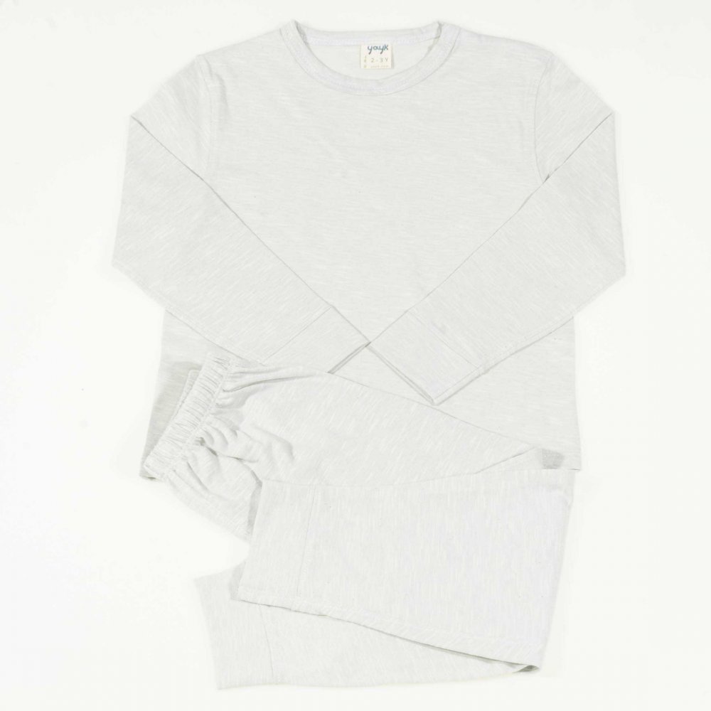 Pijamale primavara toamna bumbac organic culoarea ou de rata Pijamale primavara toamna bumbac organic culoarea ou de rata| liloo