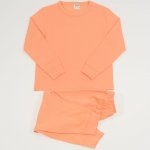 Pijamale primavara-toamna bumbac organic portocaliu | liloo