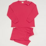 Red organic cotton long-sleeve pajamas | liloo