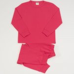 Red organic cotton long-sleeve pajamas | liloo