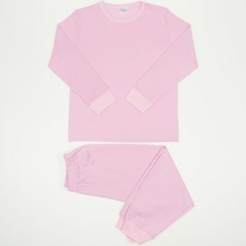 Pink long-sleeve thin pajamas | liloo