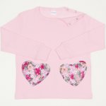 Pink long-sleeve thin pajamas with flowered print | liloo