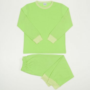 Green lime long-sleeve thin pajamas | liloo