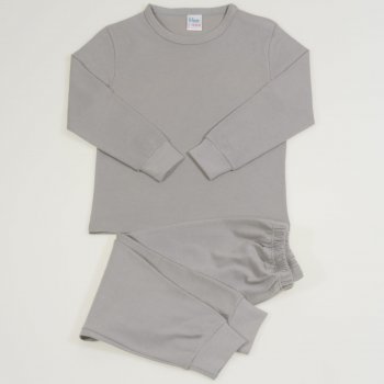 Dark grey long-sleeve thin pajamas uni | liloo