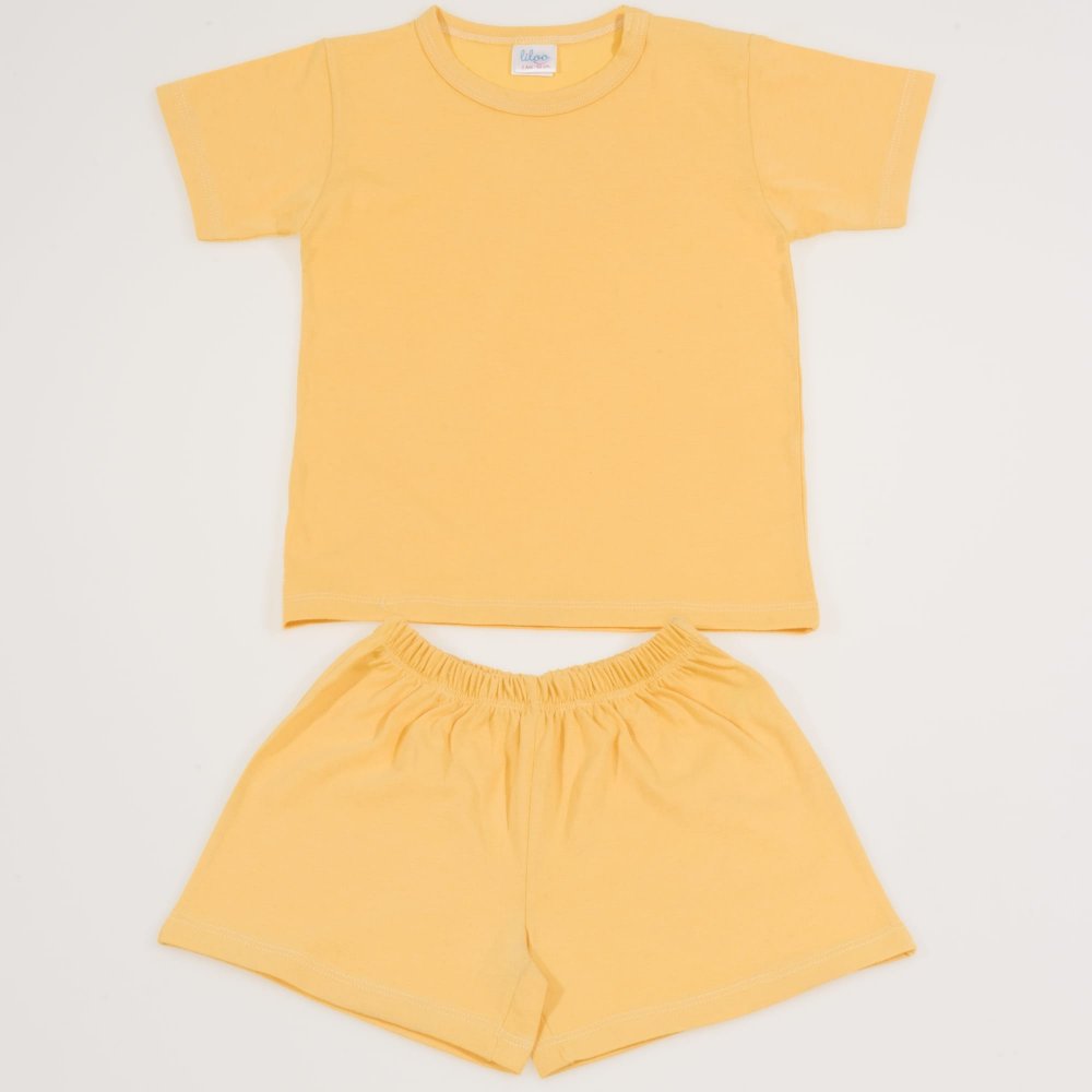 Yellow short-sleeve thin pajamas | liloo