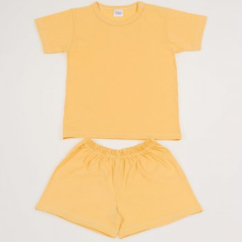 Yellow short-sleeve thin pajamas | liloo