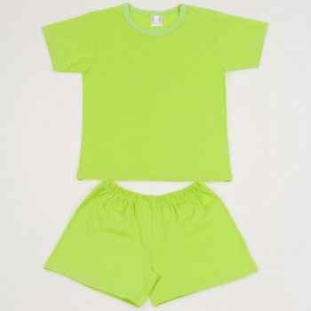 Green short-sleeve thin pajamas