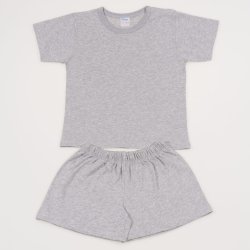 Gray short-sleeve thin pajamas uni