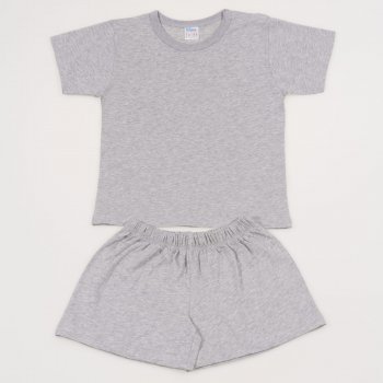 Gray short-sleeve thin pajamas uni | liloo