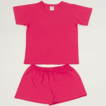 Red organic cotton short-sleeve thin pajamas | liloo