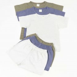 Boys' organic cotton summer pajamas in colors