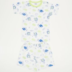 Short-sleeve thin PJs with turtles allover print