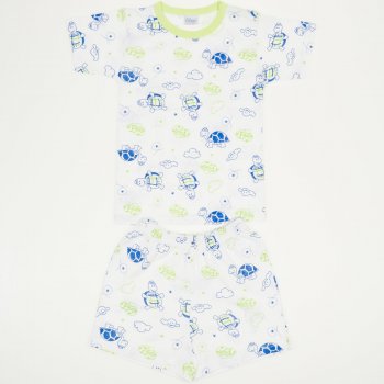 Short-sleeve thin PJs with turtles allover print | liloo