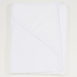 Small towel with organic cotton hood - white