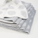 Gray towel with two faces - set of 5 pieces | liloo