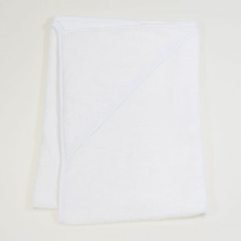 White organic cotton large towel with hood | liloo