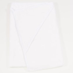 Large towel with organic cotton hood - fluffy white