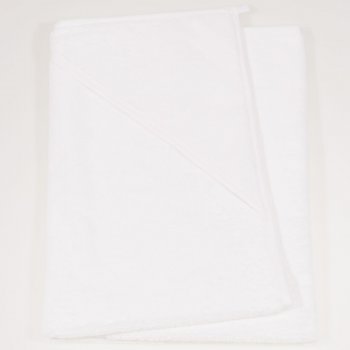 White small super fluffy hooded towel baby