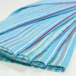 Azure towel with color stripes - set of 5 pieces | liloo