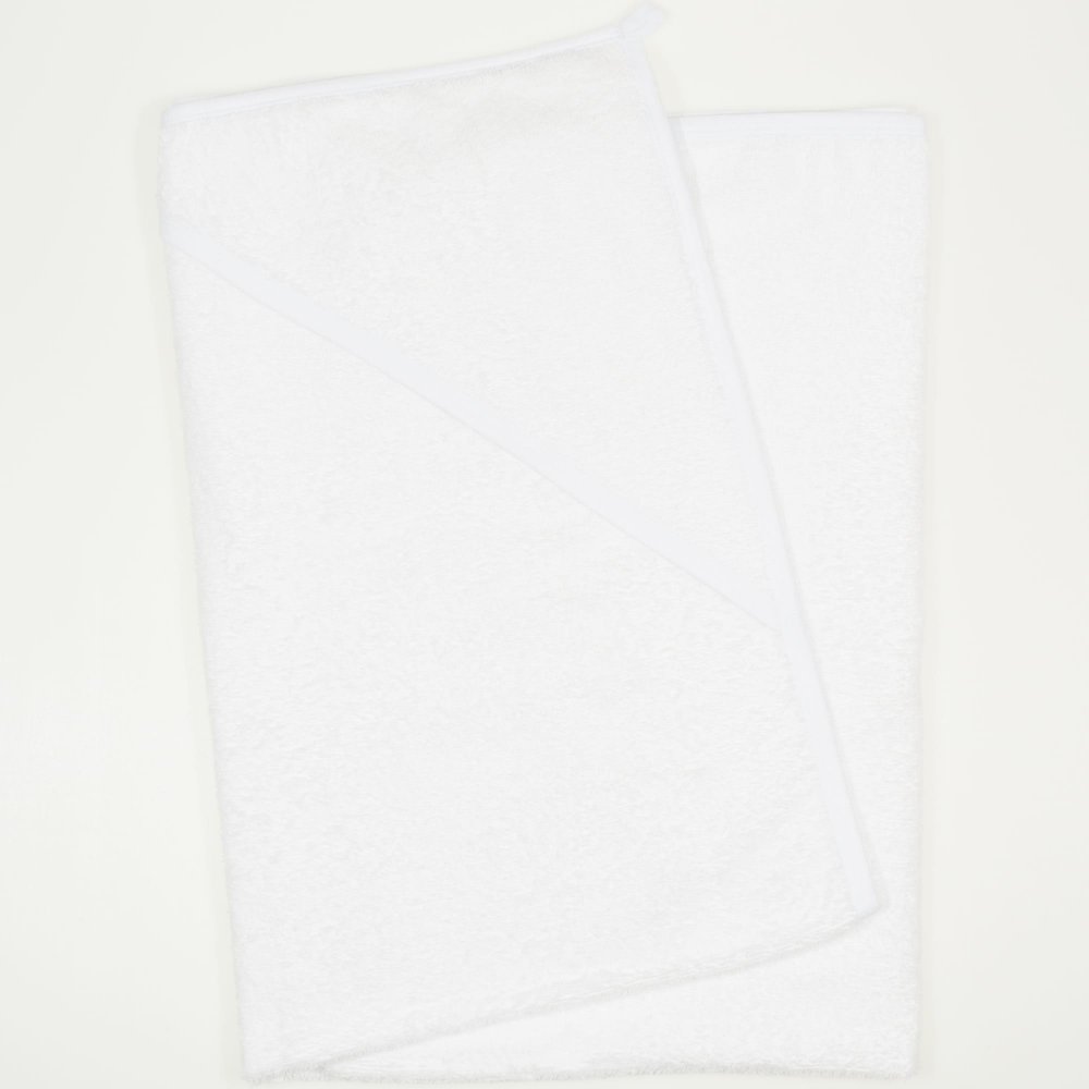 Large white hooded towel | liloo