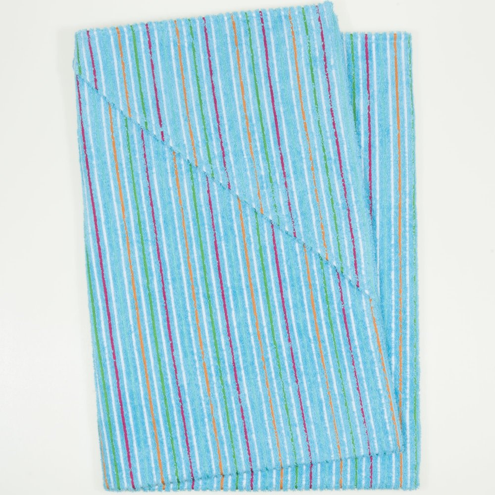 Large hooded towel with color stripes | liloo