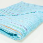 Large hooded towel with color stripes | liloo