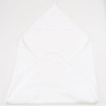 Large towel with organic cotton hood - premium white | liloo