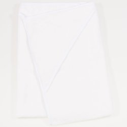 Large towel with organic cotton hood - premium white