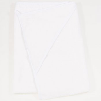 Large towel with organic cotton hood - premium white | liloo