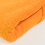 Orange large towel with organic cotton hood | liloo