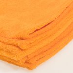 Orange large towel with organic cotton hood | liloo