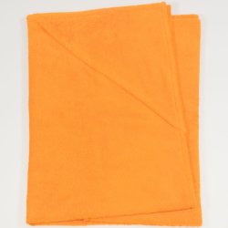 Orange large towel with organic cotton hood