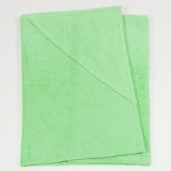 Green large towel with organic cotton hood