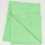 Green large towel with organic cotton hood | liloo