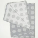 Gray hooded towel with dots print | liloo