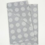 Gray hooded towel with dots print | liloo