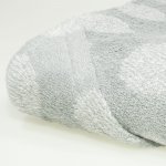 Gray hooded towel with dots print | liloo