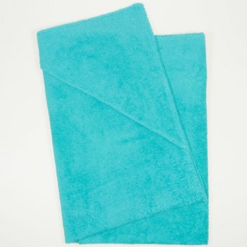 Dark green-turquoise hooded towel