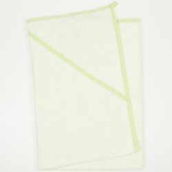 Large light green hooded towel