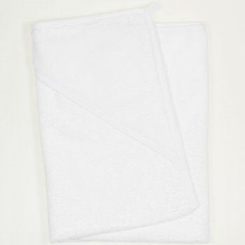 White hooded towel