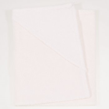 Small pearl white hooded towel