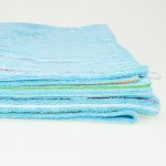 Small hooded towel with color stripes | liloo