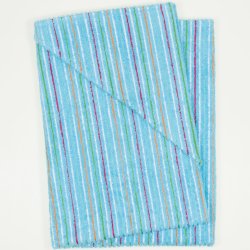 Small hooded towel with color stripes