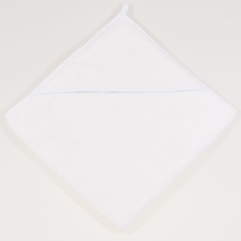 Small towel with organic cotton hood - premium white | liloo