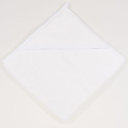 Small towel with organic cotton hood - premium white